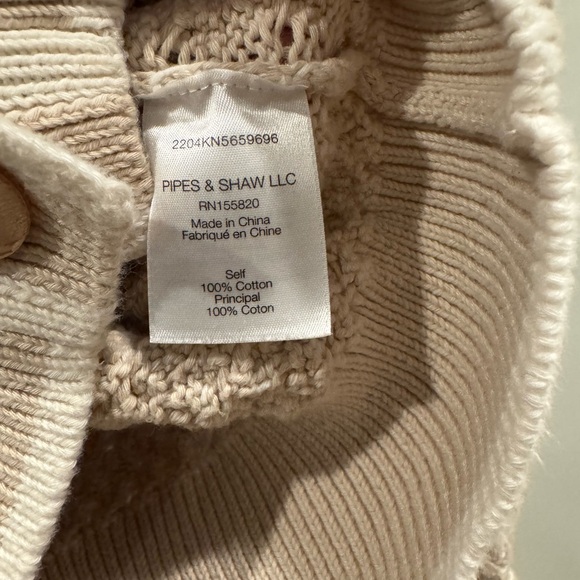 NWT Veronica Beard Kylean Cotton Knit Cardigan Sweater Top Cream White Sm 4 6 - Picture 10 of 10